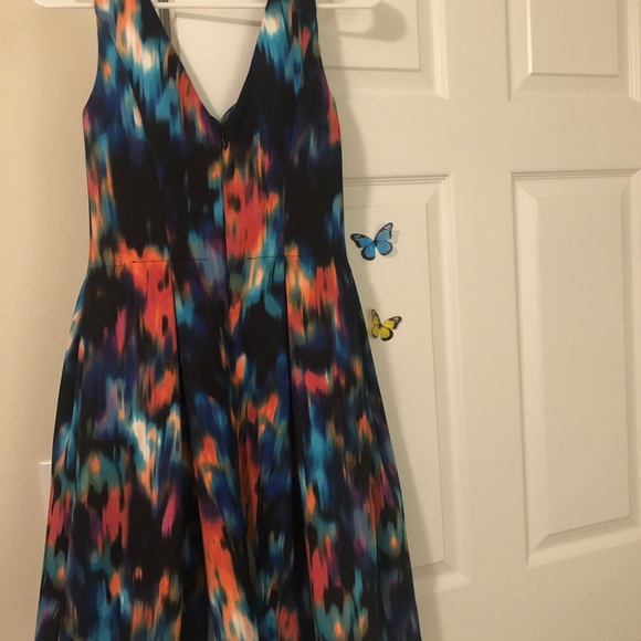 Calvin Klein women’s dress blue/orange/black - Picture 2 of 4